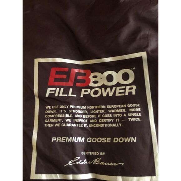 EDDIE BAUER 365 800 fill power goose down puffer red vest Size M - Picture 7 of 9